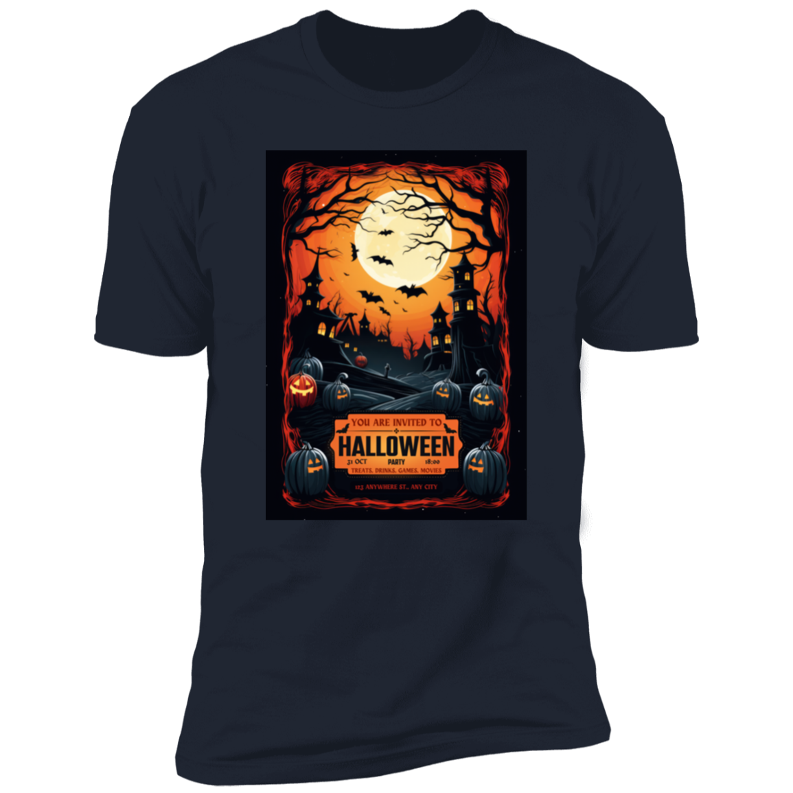 Black Grunge  Halloween Party T-Shirt