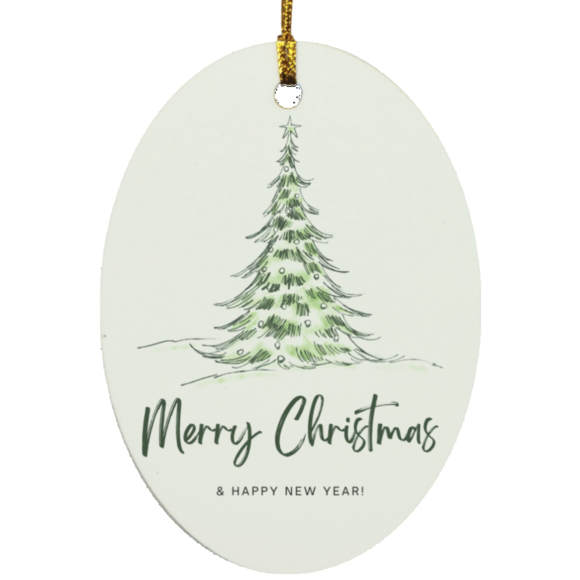 Festive Merry Christmas Wishes Ornament