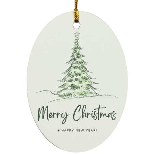 Festive Merry Christmas Wishes Ornament