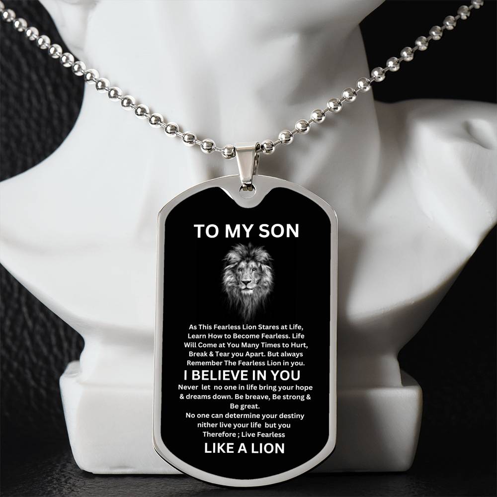 To My Son Fearless Lion