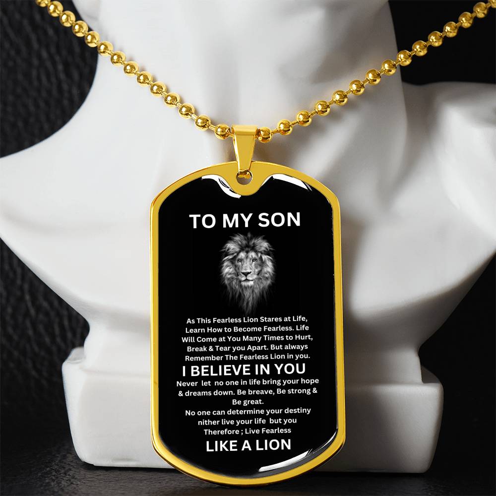 To My Son Fearless Lion