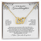 To My Beautiful Granddaughter | I Love You Wit All My Heart - Interlocking Hearts necklace