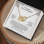 To My Beautiful Granddaughter | I Love You Wit All My Heart - Interlocking Hearts necklace