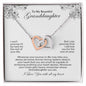 To My Beautiful Granddaughter | I Love You Wit All My Heart - Interlocking Hearts necklace
