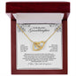 To My Beautiful Granddaughter | I Love You Wit All My Heart - Interlocking Hearts necklace