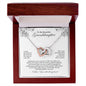 To My Beautiful Granddaughter | I Love You Wit All My Heart - Interlocking Hearts necklace