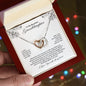 To My Beautiful Granddaughter | I Love You Wit All My Heart - Interlocking Hearts necklace